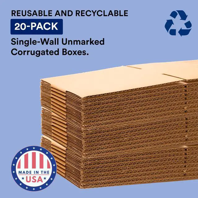 Alt view image 3 of 6 - Moving Boxes, 36"L x 5"W x 24"H 20-Pack Large Side Loading Corrugated Cardboard Box for Packing, Shipping and Storage