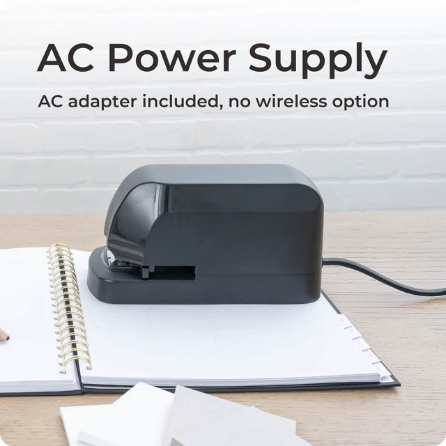 Alt view image 6 of 6 - Electric Stapler Heavy Duty Automatic Idustrial Use for Desktop Office | 45 Sheet Capacity | Quiet Operation | Jam-Free | Easy Reolad | AC Adapter Powered
