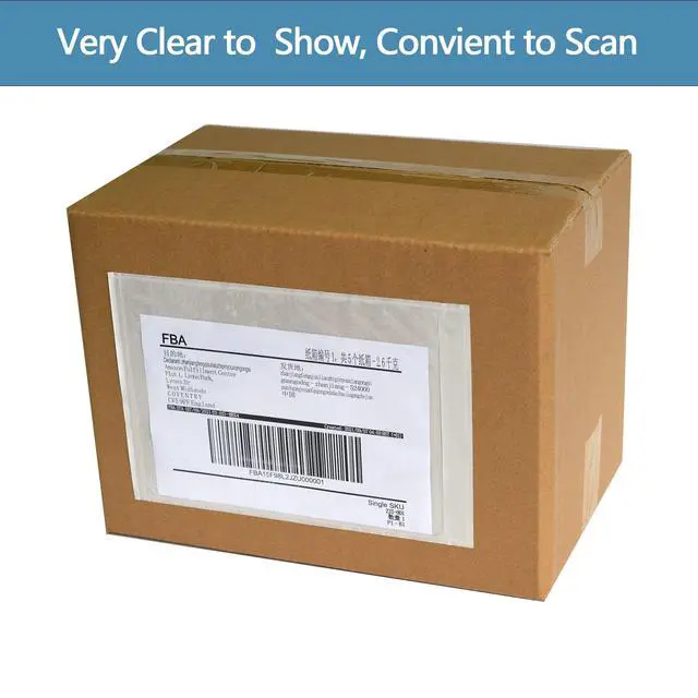Alt view image 6 of 6 - 1000 PCS 7"x 10" Clear Self-Adhesive Packing List Envelopes - Plastic Shipping/Mailing Pouch Enclosed Bags for Packing Slips Invoice Label