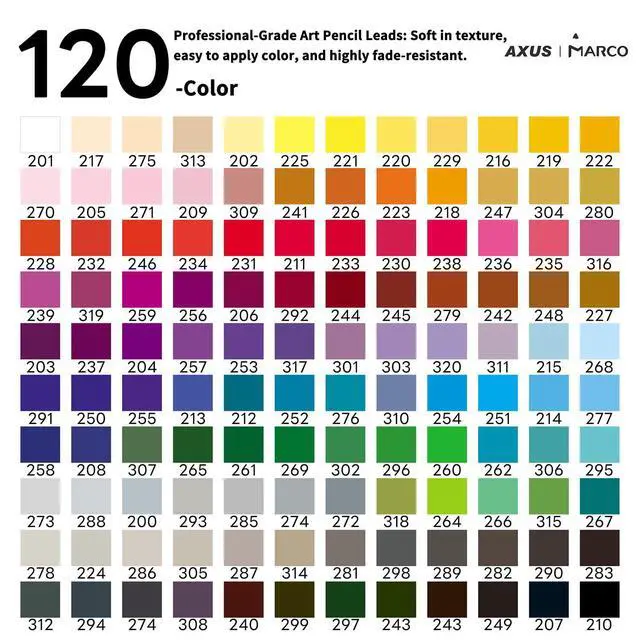 Alt view image 3 of 6 - 120 3.7mm Thick Core Oil-Based Colored Pencils, Pastel Pencils | Unbreakable, Great Color Rendering, Iron Box Packed, for Artists & Art Lovers, Smooth Coloring Pencils, Renoir 3100 Series