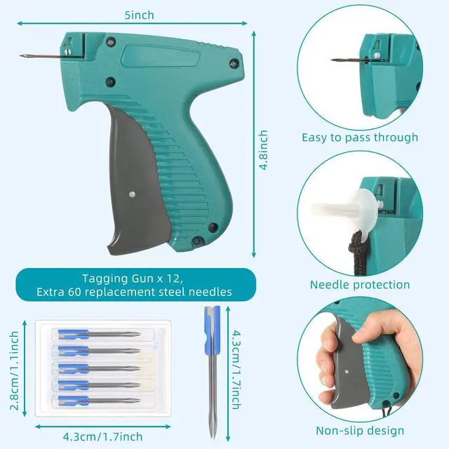 Alt view image 2 of 6 - Clothes Tagging Applicator Garment Tag Attacher Label Tagging Machine with Steel Needles Fine Applications for Boutique Store Consignment Garage Yard Retail (18 Pieces)