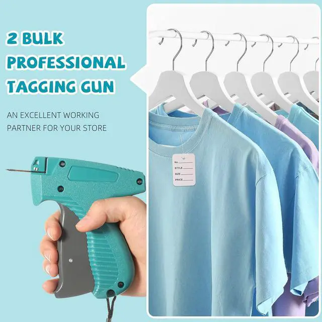 Alt view image 6 of 6 - Clothes Tagging Applicator Garment Tag Attacher Label Tagging Machine with Steel Needles Fine Applications for Boutique Store Consignment Garage Yard Retail (18 Pieces)
