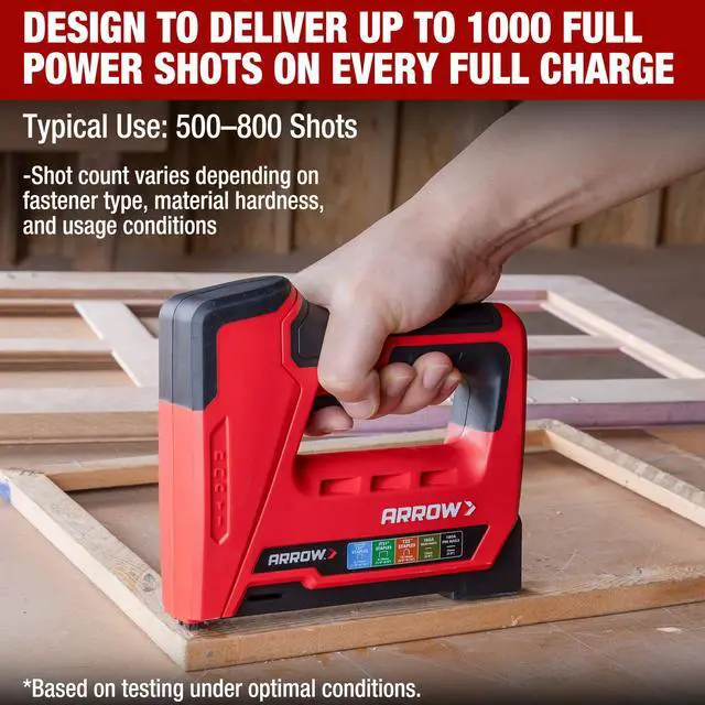 Alt view image 5 of 6 - Arrow Electric Staple Gun, 5 in 1 Cordless Stapler with 3000Pcs Staples | Heavy Duty Staple Gun for Upholstery, 3.6V Rechargeable Brad Nailer with Staple Remover, for Wood, Home, DIY, ET501C