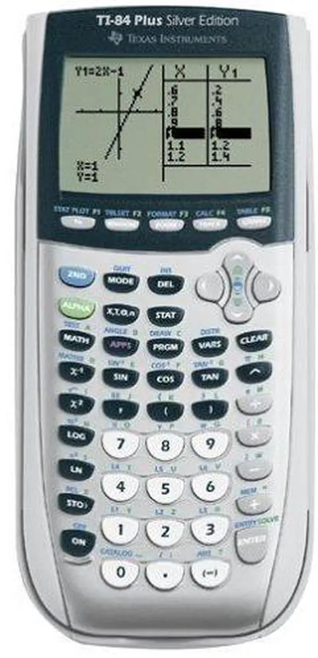 Main image of TI-84 Plus Silver Edition Graphing Calculator - Handles Calculus and Engineering - USB Technology - 21 Apps