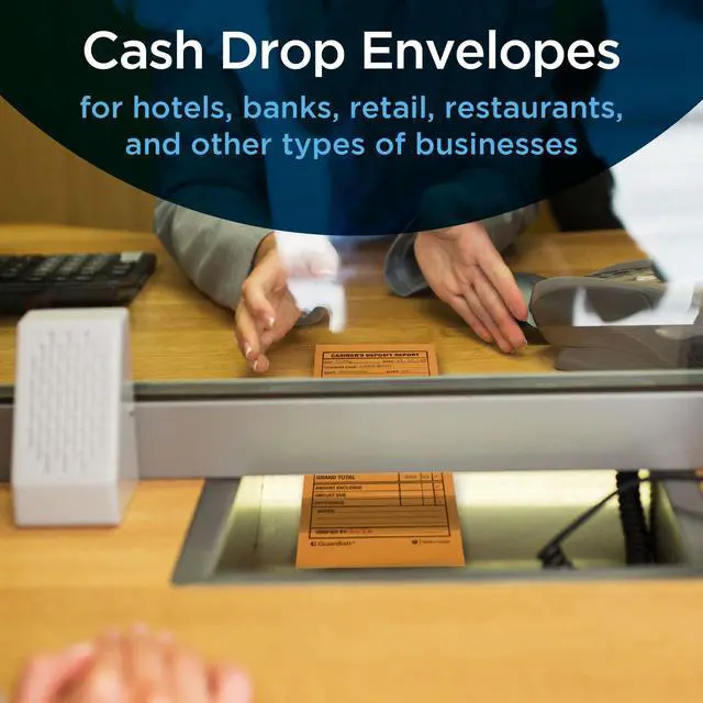 Alt view image 4 of 6 - Cashier Deposit Report Envelopes with Gummed Flaps, Pack of 1000 Cash Drop Envelopes Cash Register for Small Businesses Cashier Register for Retailers & Restaurants Brown Kraft Envelope
