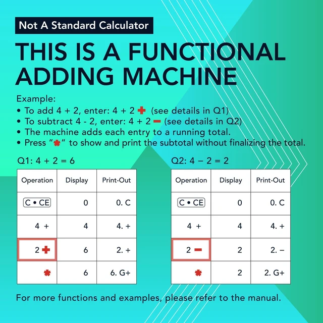 Alt view image 5 of 6 - 12 Digit Thermal Printing Calculator with Tape Print Out, Ink-Free Adding Machine, 5X Faster Quite at 8.0 LPS, Extra Large Fluorescent Display, Tax Calculation with Clock and Calendar, SP-2401