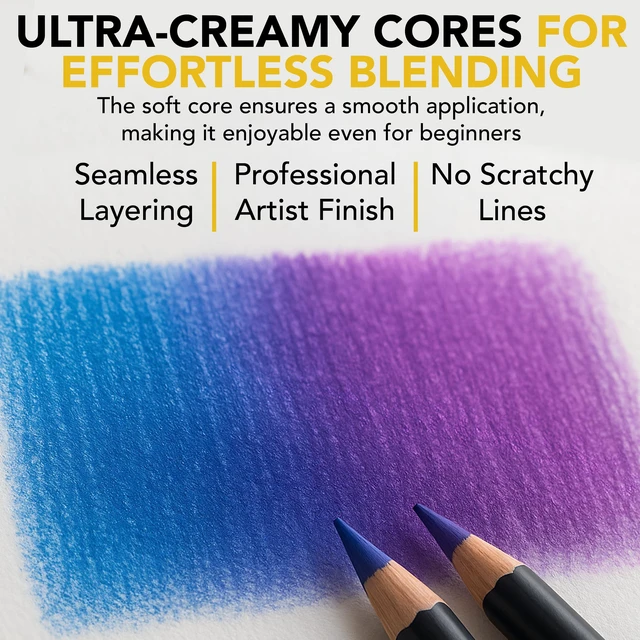 Alt view image 4 of 6 - 120 Coloring Pencils Zipper-Case Set | Premium Quality Soft Core Colored Leads for Adult Artists, Professionals and Colourists | In Neat, Strong Carry-Anywhere Zipper Pouch
