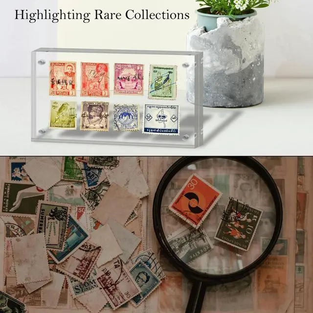 Alt view image 5 of 6 - Dollar Bill Frame Display Acrylic Dollar Bill Holder 3.9X7.8Inch Thickened Frame for Dollar Bill Display Case Magnet Currency Display Frame Self Standing for Money Picture Photos Display Case (20)