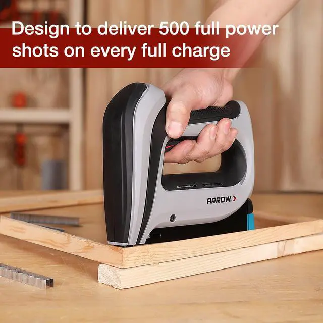 Alt view image 3 of 6 - Arrow Cordless Staple Gun Kit with 3750 Pieces T50 Staples, T50DCD | Electric Rechargeable Stapler with T50 1/4", 3/8", 1/2" Staples, for Upholstery Professional and DIY Projects