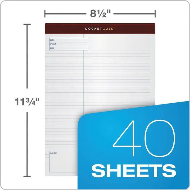 Alt view image 4 of 6 - Project Planning Pads 40 Sheets per Pad, 4 Pads per Pack (Pack of 12)