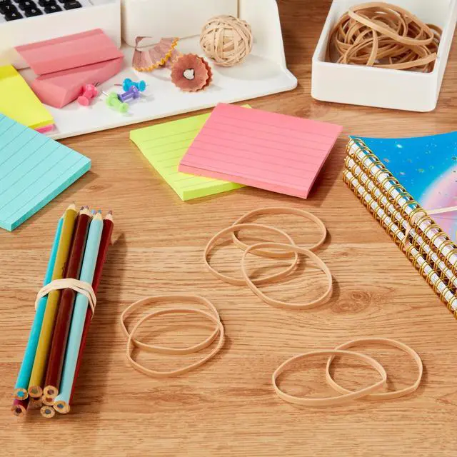 Alt view image 2 of 6 - Rubber 24325 Sterling Rubber Bands Size #32,1 lb Box Contains Approx. 950 Bands (3" /8",Natural Crepe) Beige,(Pack of 10)