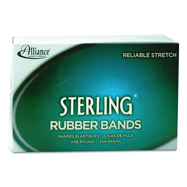Alt view image 3 of 6 - Rubber 24325 Sterling Rubber Bands Size #32,1 lb Box Contains Approx. 950 Bands (3" /8",Natural Crepe) Beige,(Pack of 10)