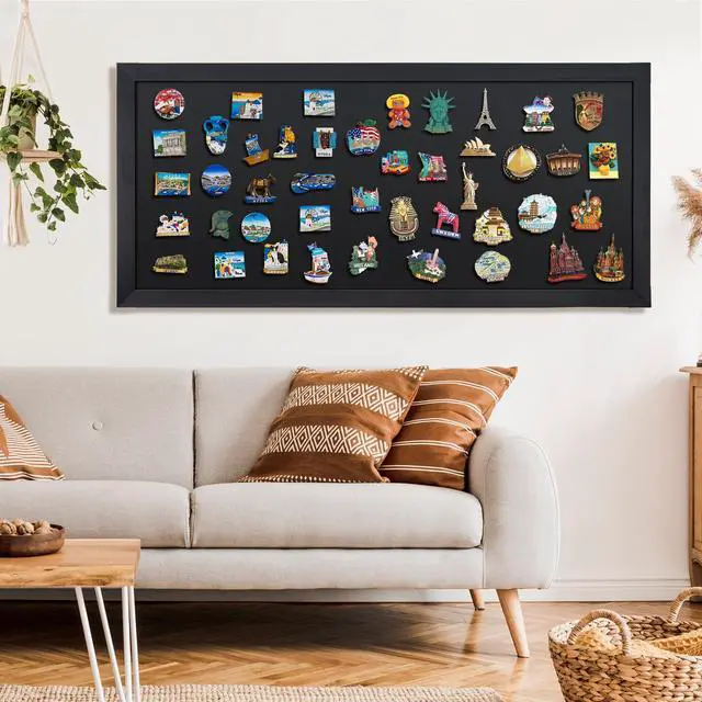 Alt view image 5 of 6 - Extra Large Magnetic Chalkboard Words Sign - 55"x25" Solid Wood Black Frame Wall Decor Bulletin Display Board Long Plaque for Menu, Business, Bar, Home, Office