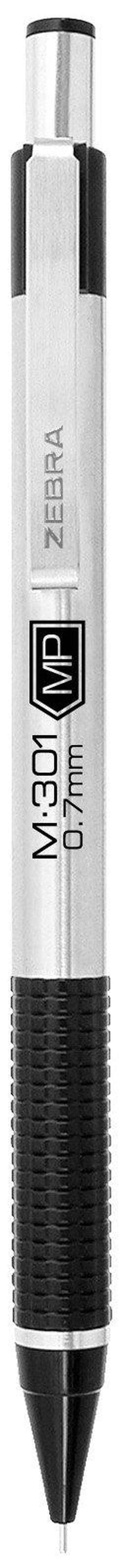Alt view image 2 of 2 - M-301 Mechanical Pencil, Stainless Steel Barrel, Medium Point, 0.7mm, Black Grip, 24-Pack