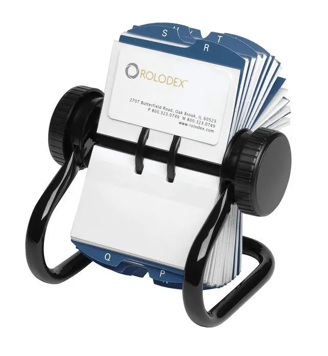 Alt view image 3 of 6 - Rotary Business Card File 400-Card Capacity Black (Pack of 4)