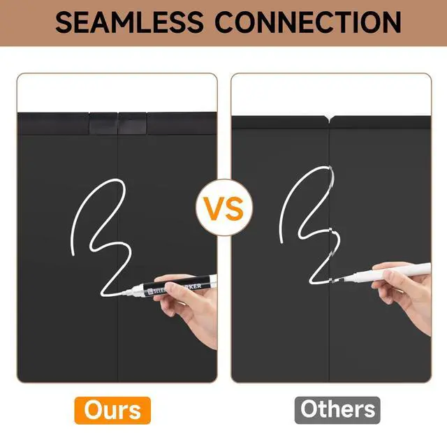 Alt view image 6 of 6 - Folding Magnetic Chalkboard - 60 x 40 Large Black Aluminum Frame Chalk Board Words Sign Wall Decor for Business, Menu, School, Office - Magnet Bulletin Display Board Pizarra