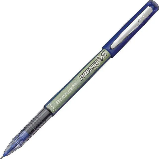 Main image of Precise V5 BeGreen Rollerball Pens, Extra Fine Point 0.5 mm Blue Pen, Blue, Pack of 144