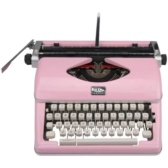 Alt view image 3 of 6 - 79105Y Classic Manual Typewriter (Pink)