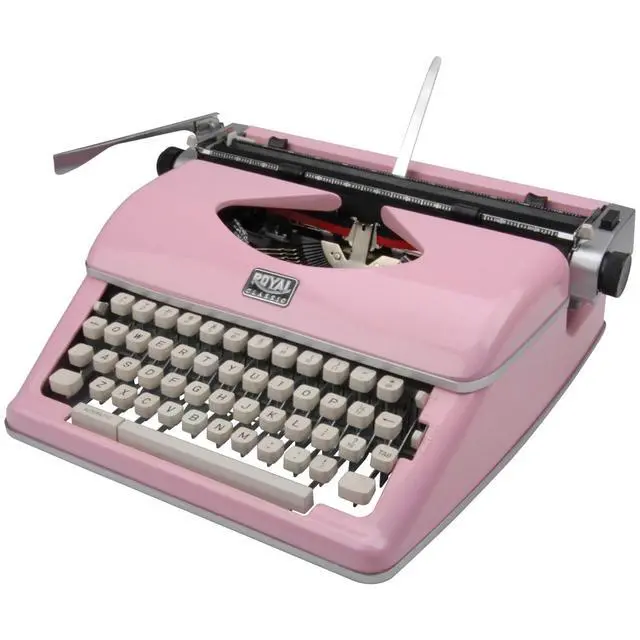 Alt view image 4 of 6 - 79105Y Classic Manual Typewriter (Pink)