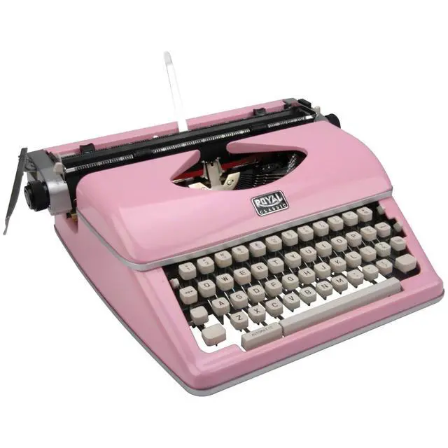 Alt view image 5 of 6 - 79105Y Classic Manual Typewriter (Pink)