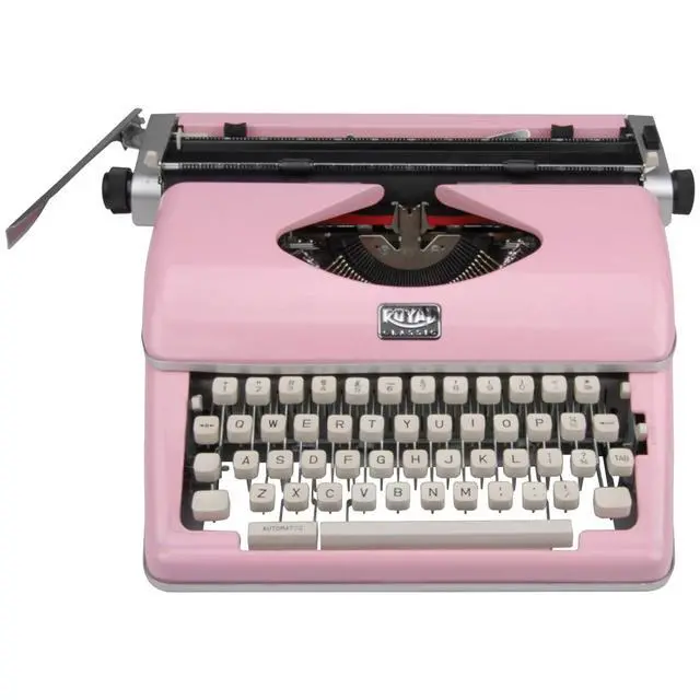 Alt view image 6 of 6 - 79105Y Classic Manual Typewriter (Pink)