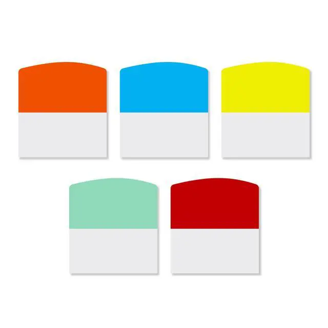 Alt view image 2 of 4 - Laser Index Tabs, Divider Tab, Permanent Adhesive Indexes, Customizable Divider Labels, 1-1/8" x 1-1/4", Assorted Colors, 100 tabs (B33120) (Pack of 12)