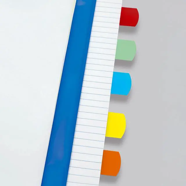 Alt view image 3 of 4 - Laser Index Tabs, Divider Tab, Permanent Adhesive Indexes, Customizable Divider Labels, 1-1/8" x 1-1/4", Assorted Colors, 100 tabs (B33120) (Pack of 12)