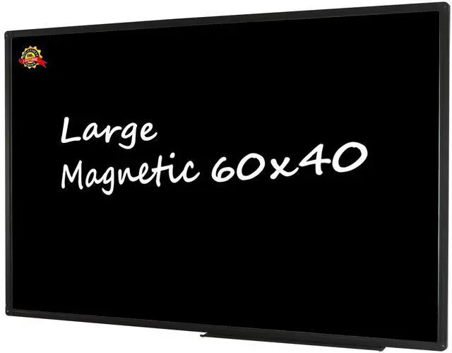 Main image of Magnetic Chalkboard 60 x 40 Inches, Large Blackboard Wall Decor | Aluminum Frame Hanging Chalk Board for Restaurant Menu, School, Office and Home