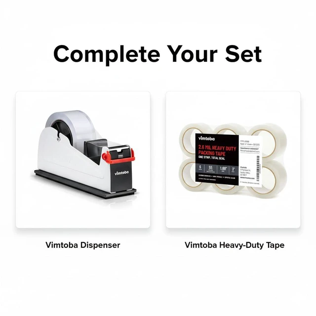 Alt view image 2 of 2 - Desktop Tape Dispenser, Heavy Duty 2-Inch Dual Roll with Non-Slip Base, 2-Pack