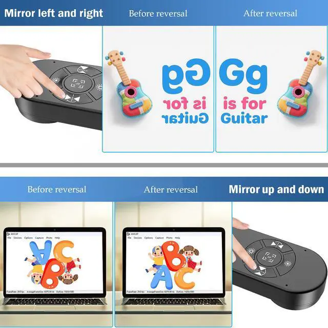 Alt view image 6 of 6 - 8MP USB Document Camera, Auto Focus, LED Light, Image Reversal, Built-in Mic, Mac OS, Windows, Chromebook for Distance Learning, Remote Teaching, Web Conferencing, Live Demo