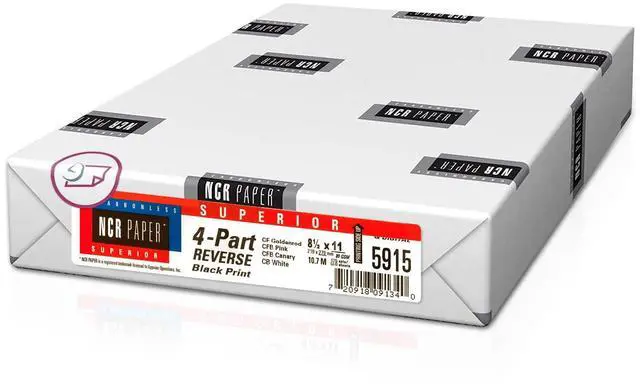 Main image of Superior Carbon-Less NCR, Pre Collated Paper, 500 Sheets Per Pack (8-1/2" x 11" 4 Part Reverse, 5915)