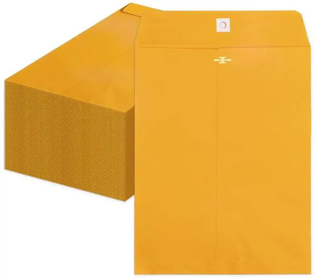 Main image of 100 Pack 14x18 inch Clasp Envelopes | Large Manilla Envelopes, Clasp and Gummed Closures, For Mailing Legal-Sized Papers, Large Prints, Photographs, Posters