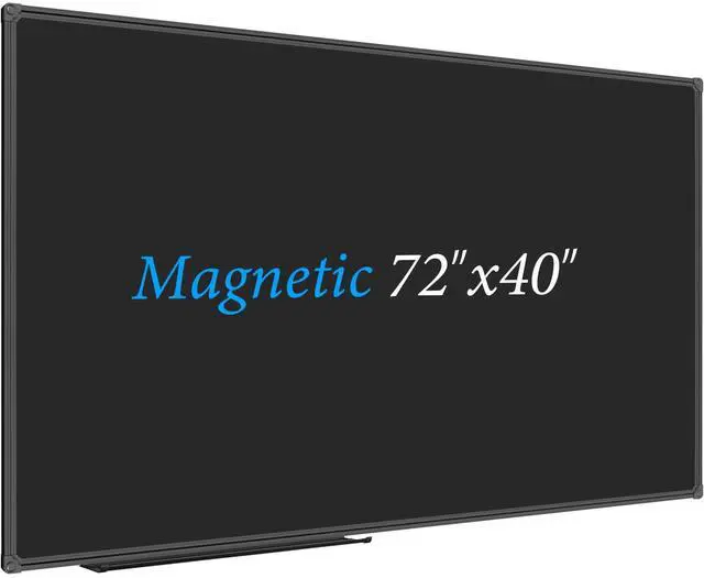 Main image of Magnetic Chalkboard/Black Board 72 x 40 Inch, Black Aluminum Frame Board with Marker Tray for Office Home and School