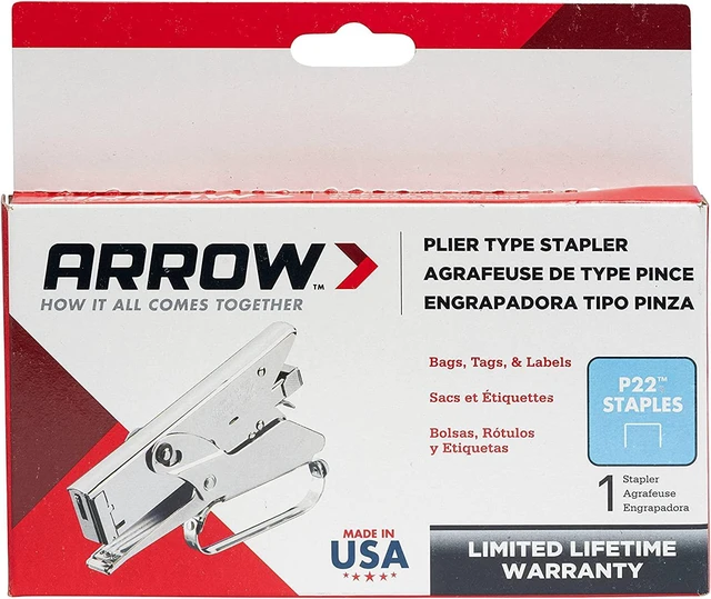 Alt view image 6 of 6 - P22 Heavy Duty Handheld Plier Stapler for Crafts, Office, and Insulation, Uses 1/4-Inch and 5/16-Inch Staples (Pack of 6)