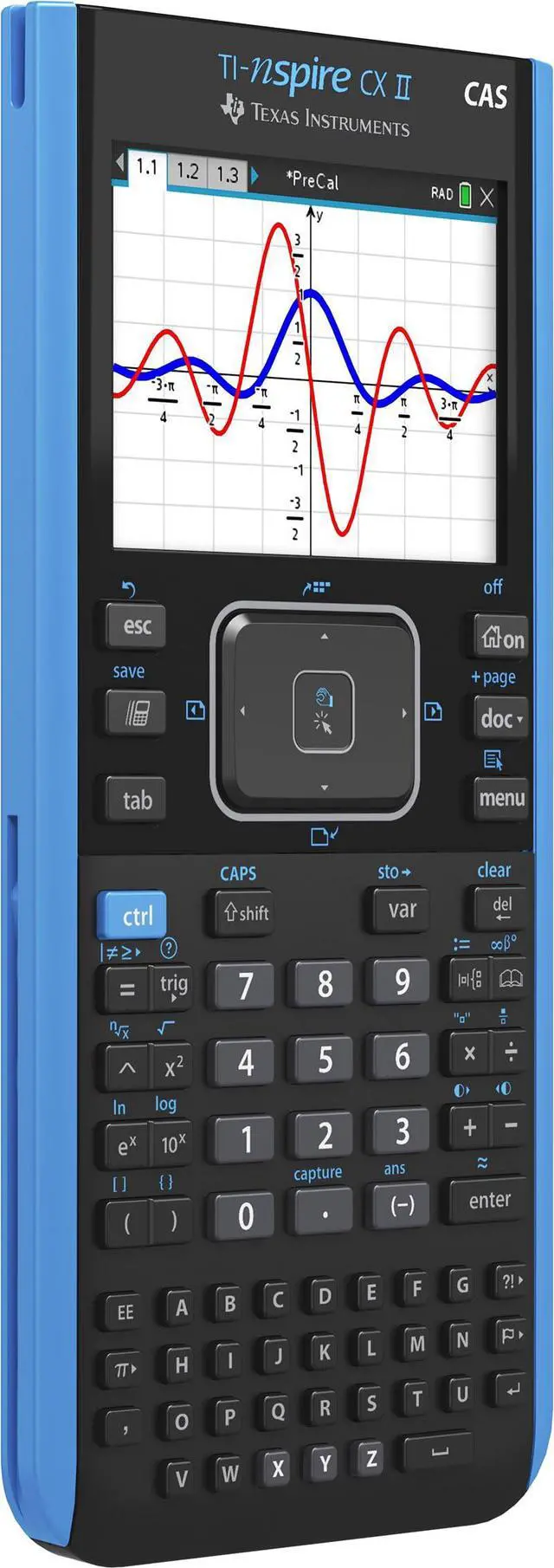 Alt view image 2 of 6 - Texas Instruments TI-Nspire CX II CAS Graphing Calculator | Color Screen, 8 Built-in Apps, Python Programming, Included Software, for Math, Science and Finance | Signature Series Power Bundle