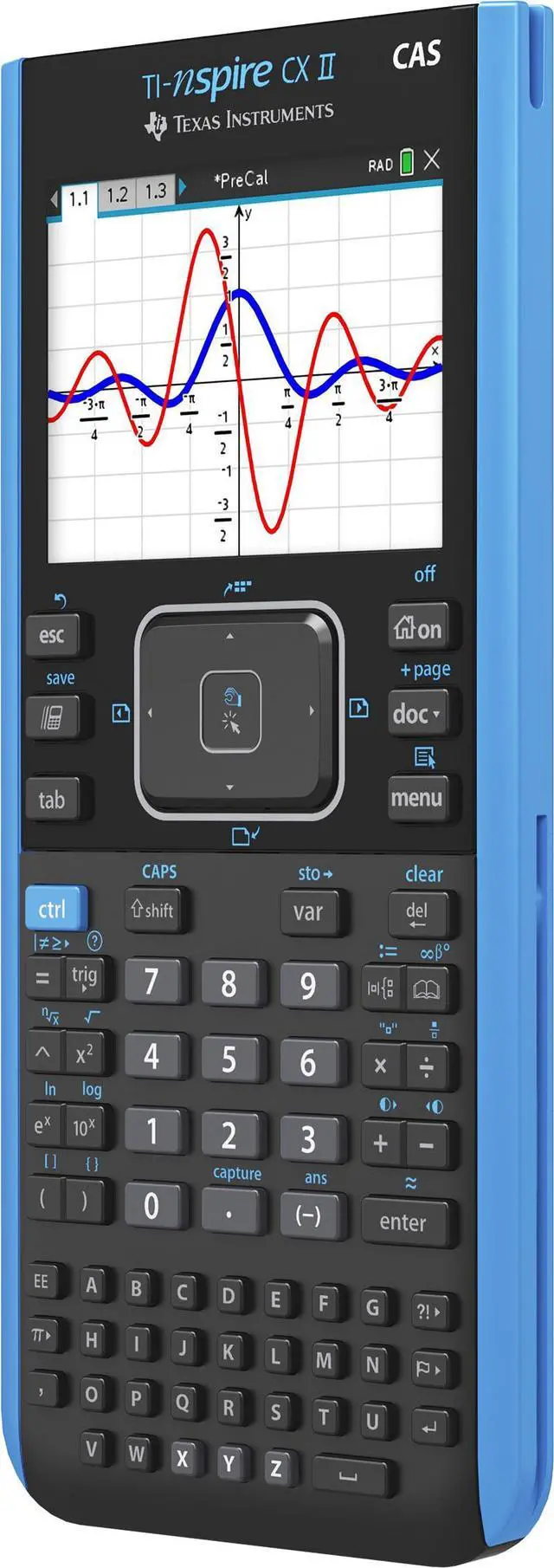 Alt view image 4 of 6 - Texas Instruments TI-Nspire CX II CAS Graphing Calculator | Color Screen, 8 Built-in Apps, Python Programming, Included Software, for Math, Science and Finance | Signature Series Power Bundle