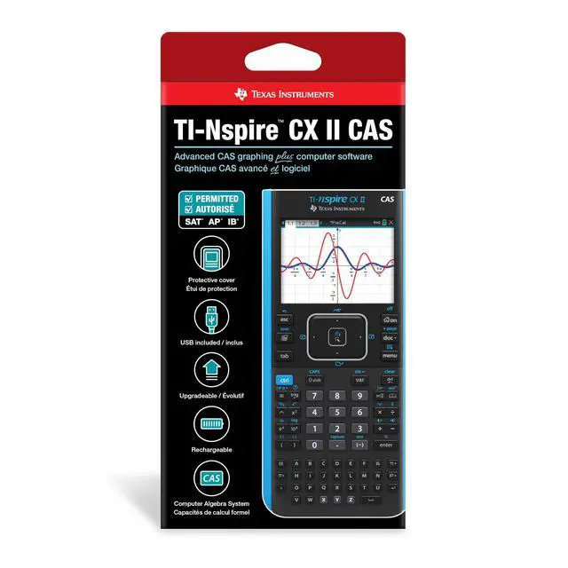 Alt view image 6 of 6 - Texas Instruments TI-Nspire CX II CAS Graphing Calculator | Color Screen, 8 Built-in Apps, Python Programming, Included Software, for Math, Science and Finance | Signature Series Power Bundle