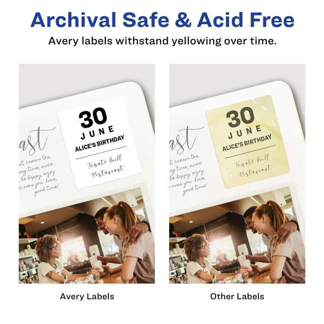Alt view image 3 of 6 - ID Labels, Permanent Adhesive, 1.25" x 1.75" | Sure Feed Technology | 480 Labels, Pack of 5