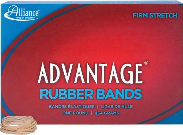 Main image of Rubber 26125 Advantage Rubber Bands Size #12, 1 lb Box Contains Approx. 2500 Bands (1 3/4" x 1/16", Natural Crepe), Beige (Pack of 10)
