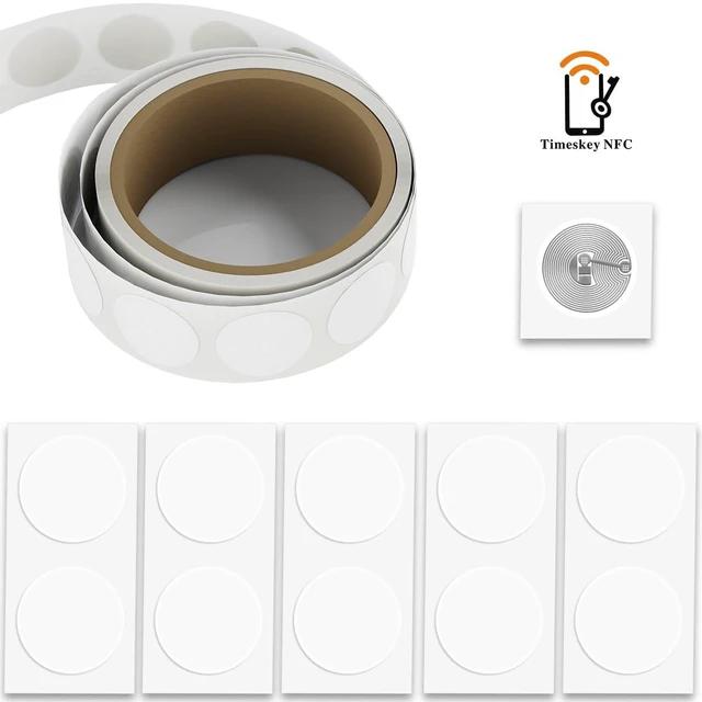 Alt view image 2 of 6 - 1000 pcs MF Classic 1k NFC Tag Stickers 13.56mhz RFID Sticker iso 14443a RFID Sticker MF 1k S50 RFID Self-Adhesive 1 inch Round