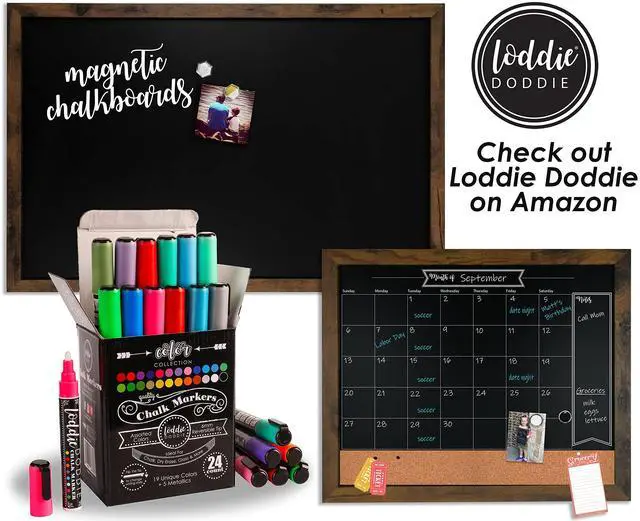 Alt view image 6 of 6 - Magnetic Chalkboard Sign, Sandwich Board, Brown, 40 x 20 in | 4 Chalk Sticks, 2 Markers & Eraser, Locking Hinges, Slip Resistant Feet, Sidewalk Sign, Sandwich Board Sign, Menu Board