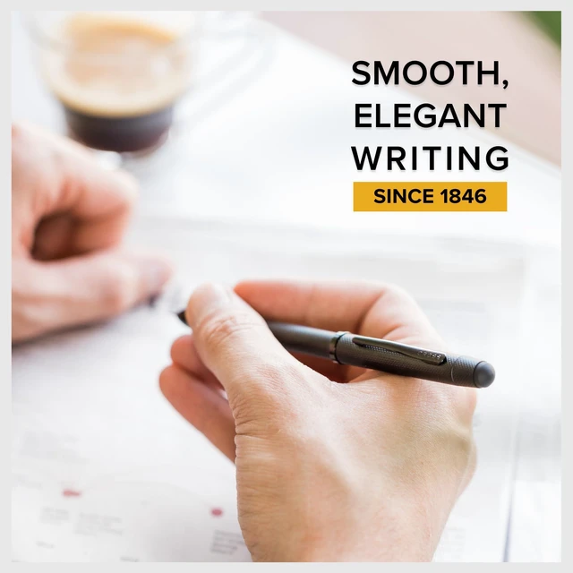 Alt view image 2 of 6 - Tech3+ Refillable Multi-Function Ballpoint Pen with Stylus, Medium Ballpen and Pencil, Includes Premium Gift Box - Brushed Black