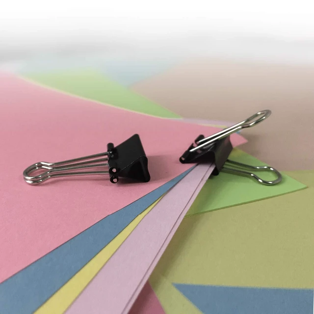 Alt view image 6 of 6 - Sturdy Binder Clips for Office Use, 96 Count, Medium, 1.25 in, Black (Pack of 12)