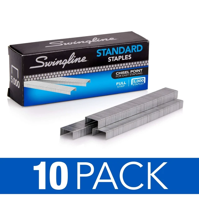 Alt view image 2 of 6 - Staples, Standard Staples for Desktop Staplers, 1/4" Length, 210/Strip, 5000/Box (35111), (Pack of 50)