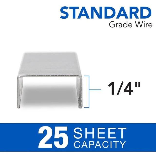 Alt view image 4 of 6 - Staples, Standard Staples for Desktop Staplers, 1/4" Length, 210/Strip, 5000/Box (35111), (Pack of 50)