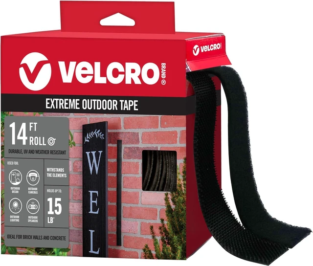 Main image of Extreme Outdoor Double Sided Mounting Tape Holds up to 15 Pounds on Brick or Other Rough Surfaces UV and Weather Resistant 14Ft Heavy Duty Roll,(Pack of 12)