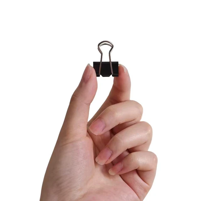 Alt view image 4 of 6 - Sturdy Binder Clips, Office Supplies, Small 0.75 in, Document Organizing, School Supplies, Black, 144 Count (Pack of 12)