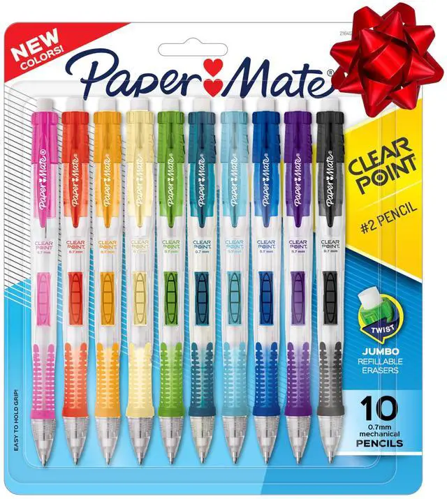 Main image of Clearpoint Mechanical Pencils, 0.7mm HB #2 Pencil Lead, 2 Pencils, Assorted Fashion Barrel Colors, 60 Count - Back to School Essentials, Note-Taking, Teacher Supplies, Pack of 6