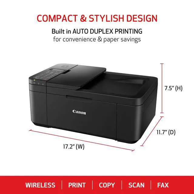 Alt view image 2 of 6 - PIXMA TR4720 All-in-One Wireless Printer, Home Use with Auto Document Feeder, Mobile Printing and Built-in Fax, Black