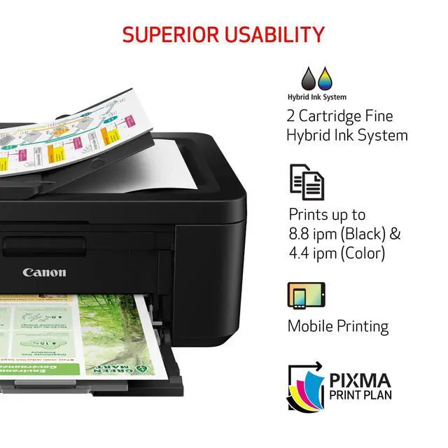 Alt view image 4 of 6 - PIXMA TR4720 All-in-One Wireless Printer, Home Use with Auto Document Feeder, Mobile Printing and Built-in Fax, Black